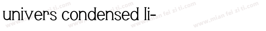 univers condensed li字体转换
